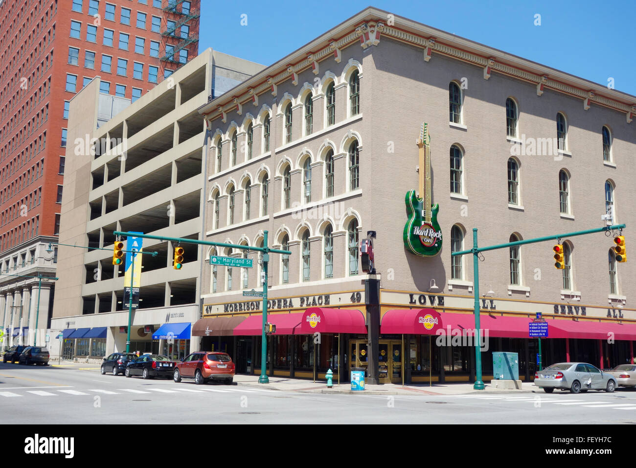 Hard Rock Cafe, South Meridian St, Indianapolis, Indiana, USA Stock
