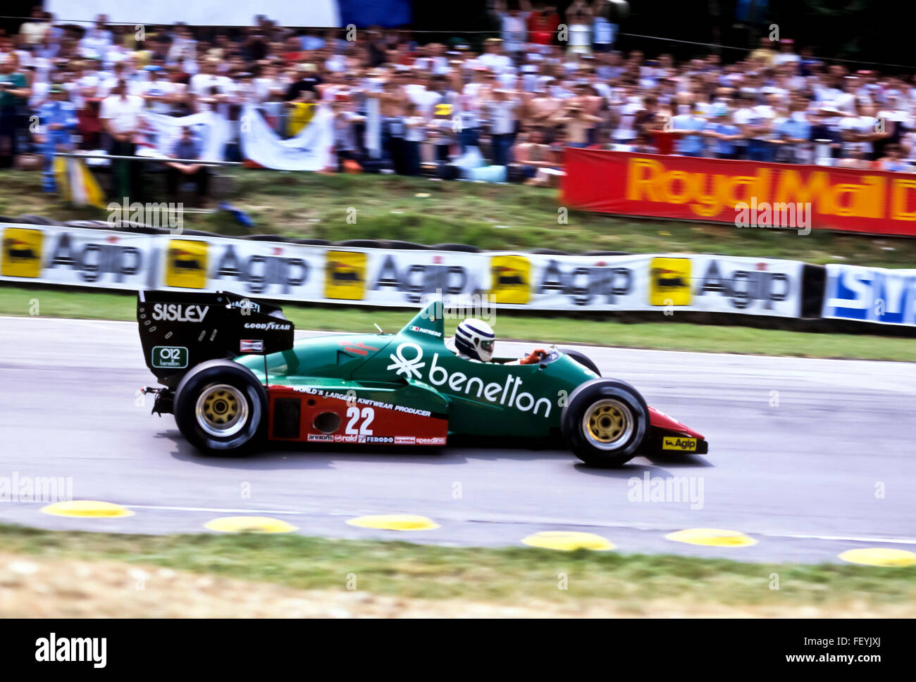 AA 6895. Archival 1984, British GP, Brands Hatch, Alfa Romeo, Ricardo Patrese, Kent, England Stock Photo