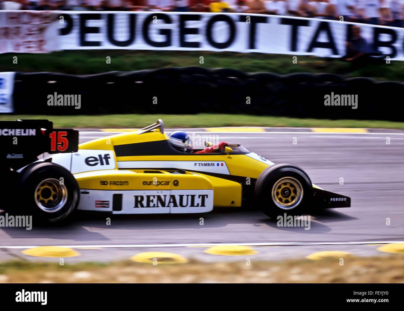 AA 6899. Archival 1984, British GP, Brands hatch, Renault, Patrick Tambay, Kent, England Stock Photo