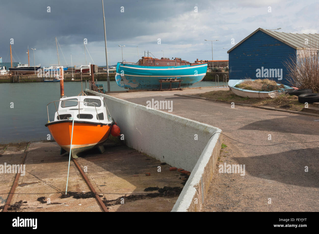 St Monans harbour - Fife, Scotland. Stock Photo