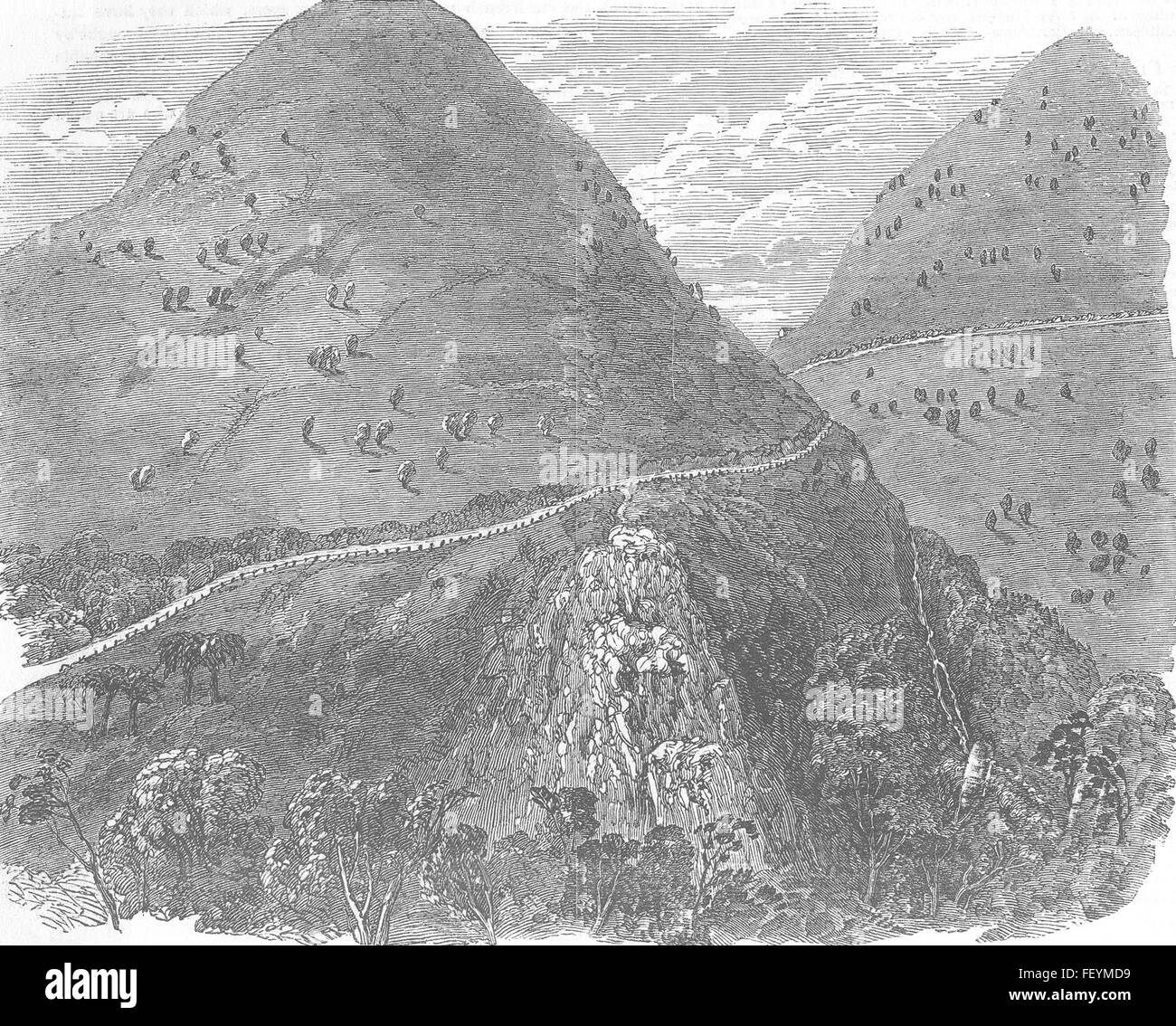 JAMAICA The Job's Hill and Pembroke CopperMines 1853. Illustrated