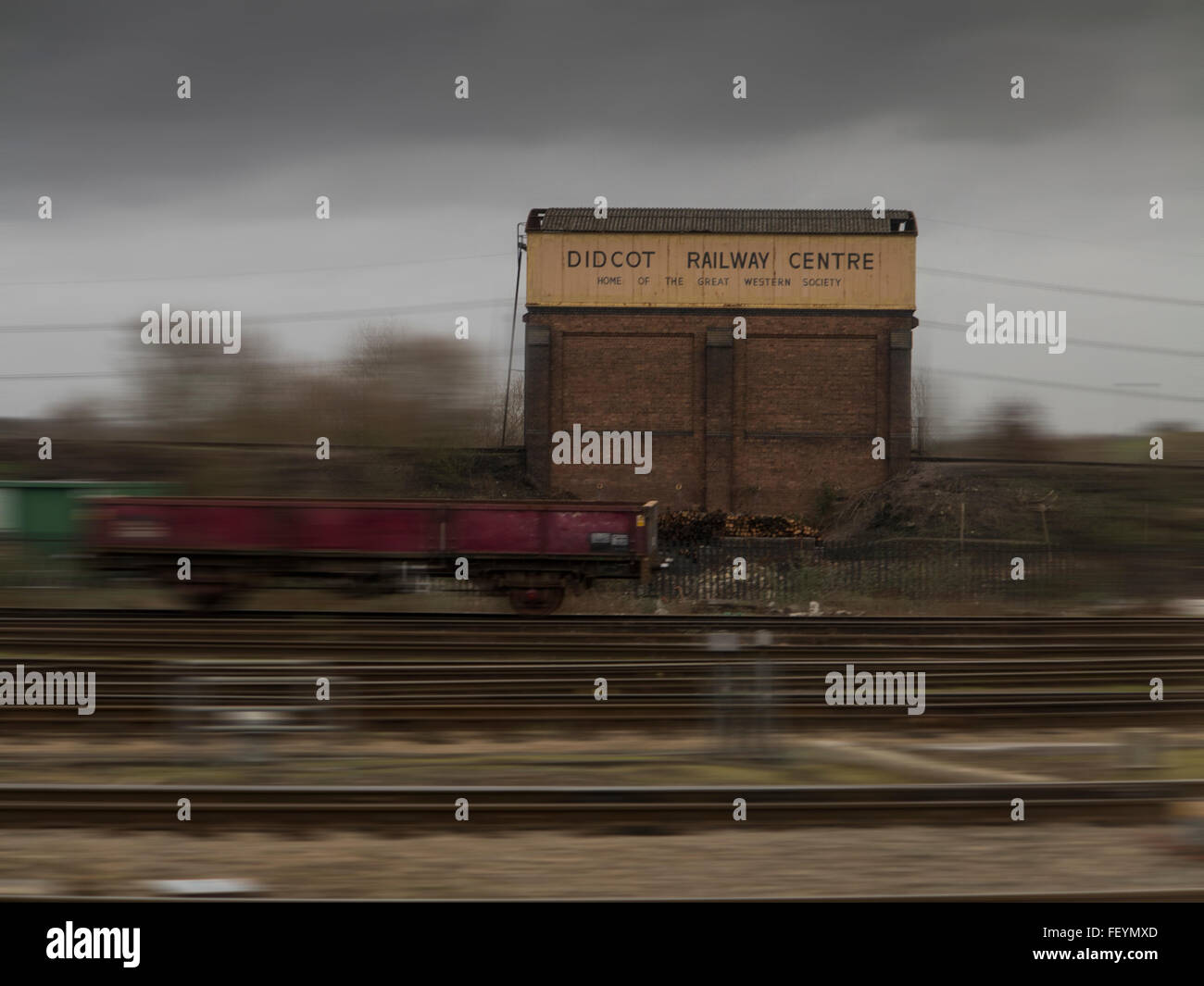 Didcot Parkway Railway Centre from the train Stock Photo - Alamy