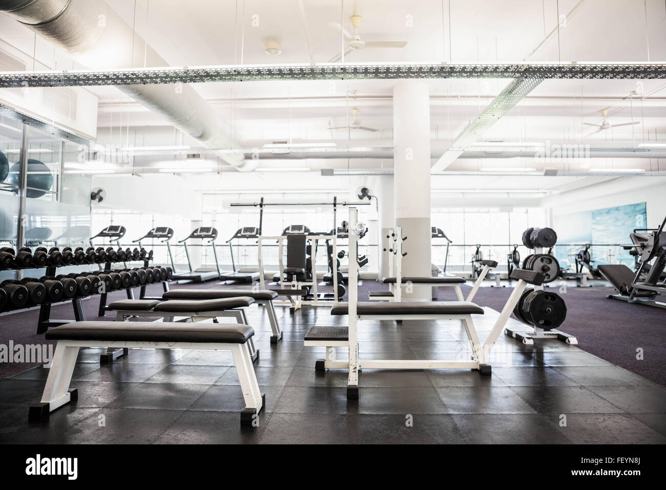 Gym with no people Stock Photo