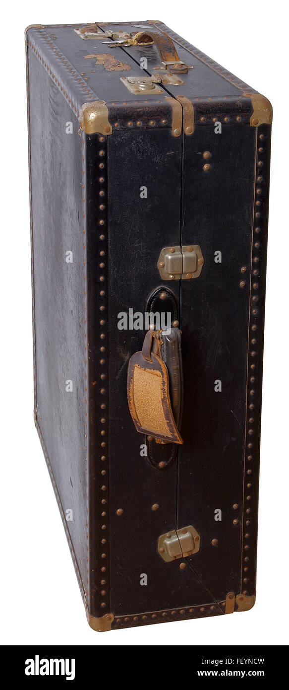 Old suitcase - wardrobe from the early 20th century. Stock Photo