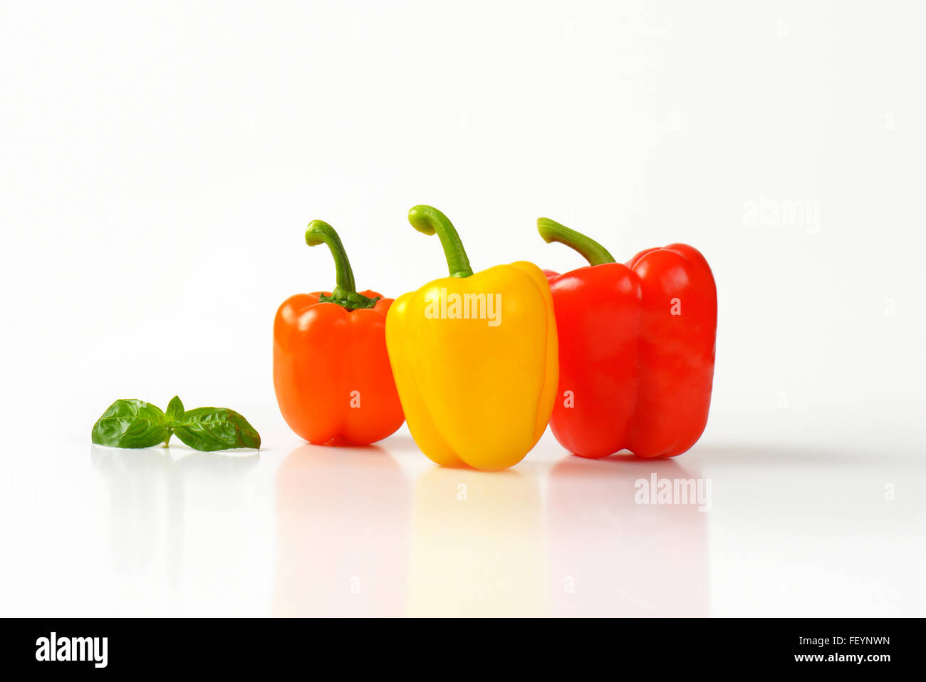 sweet bell peppers on white background Stock Photo Alamy