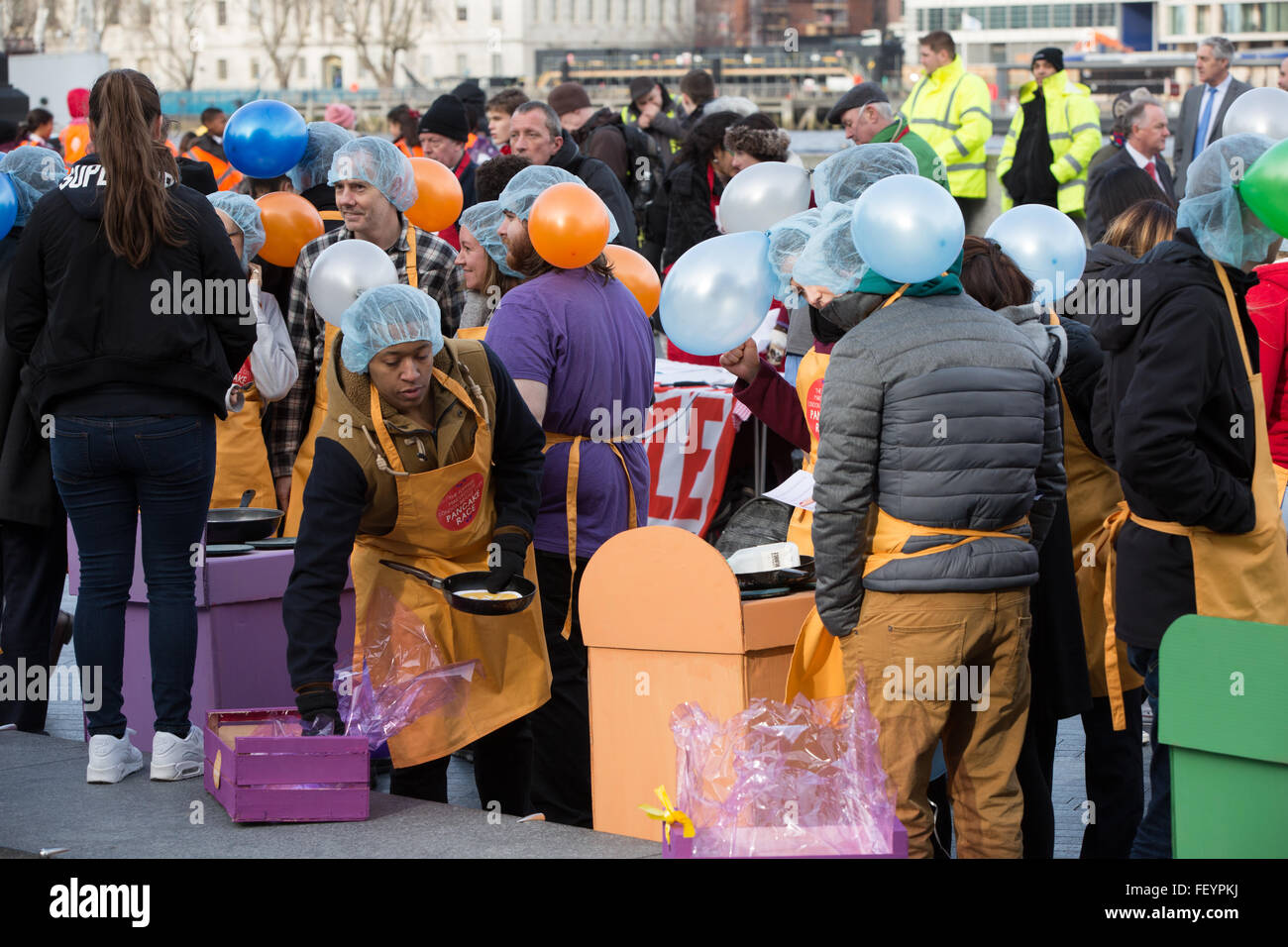 The London Bridge City Pancake Race, in its 4th Year, is a triathlon of