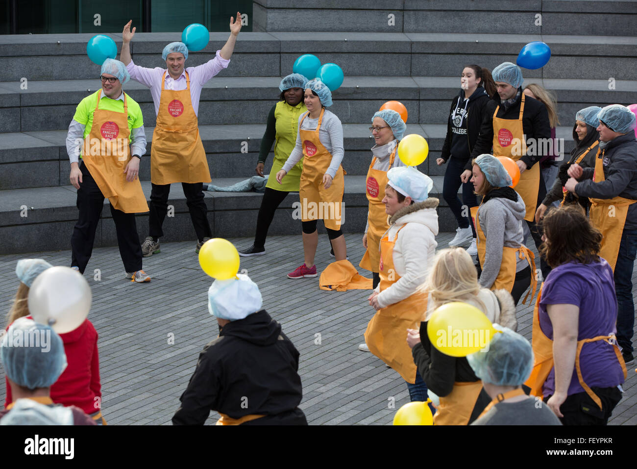 The London Bridge City Pancake Race, in its 4th Year, is a triathlon of
