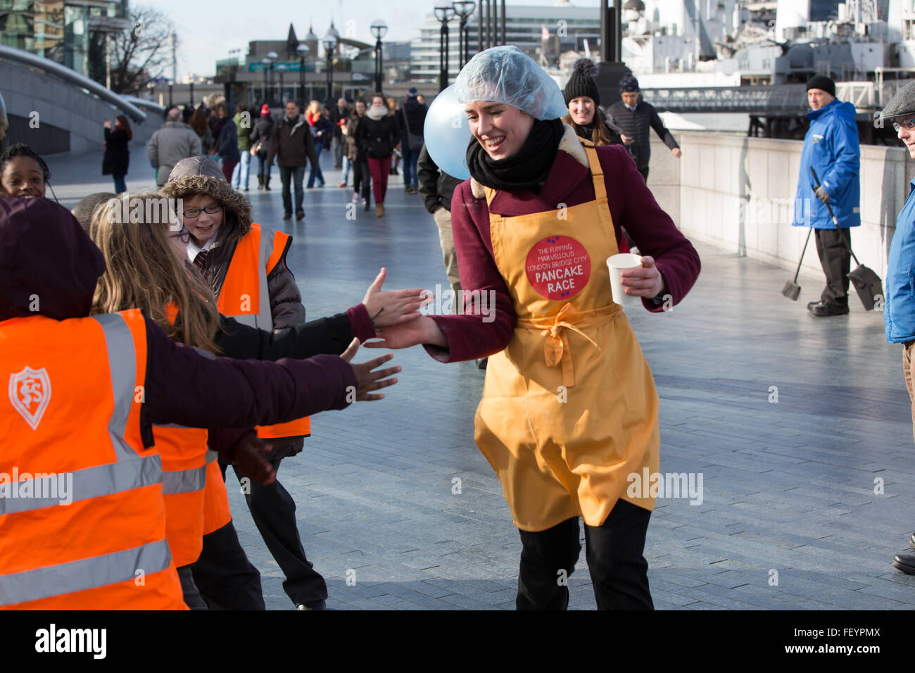 The London Bridge City Pancake Race, in its 4th Year, is a triathlon of