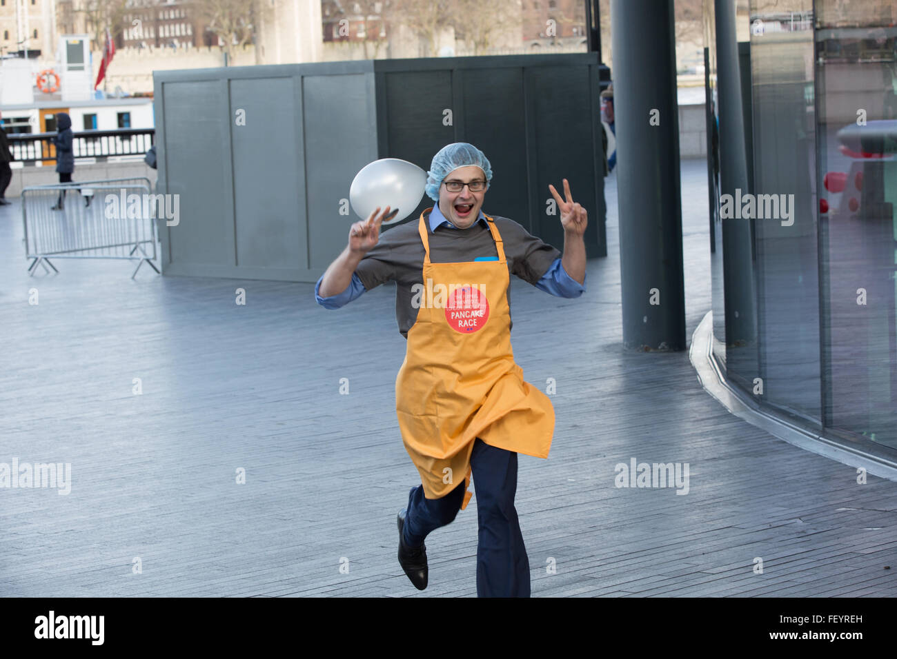 The London Bridge City Pancake Race, in its 4th Year, is a triathlon of