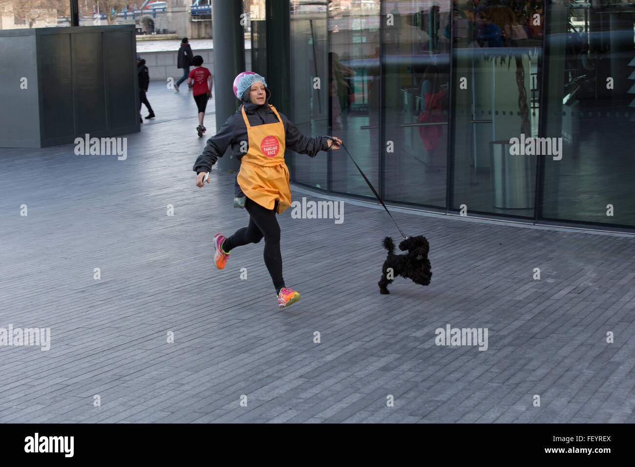 The London Bridge City Pancake Race, in its 4th Year, is a triathlon of