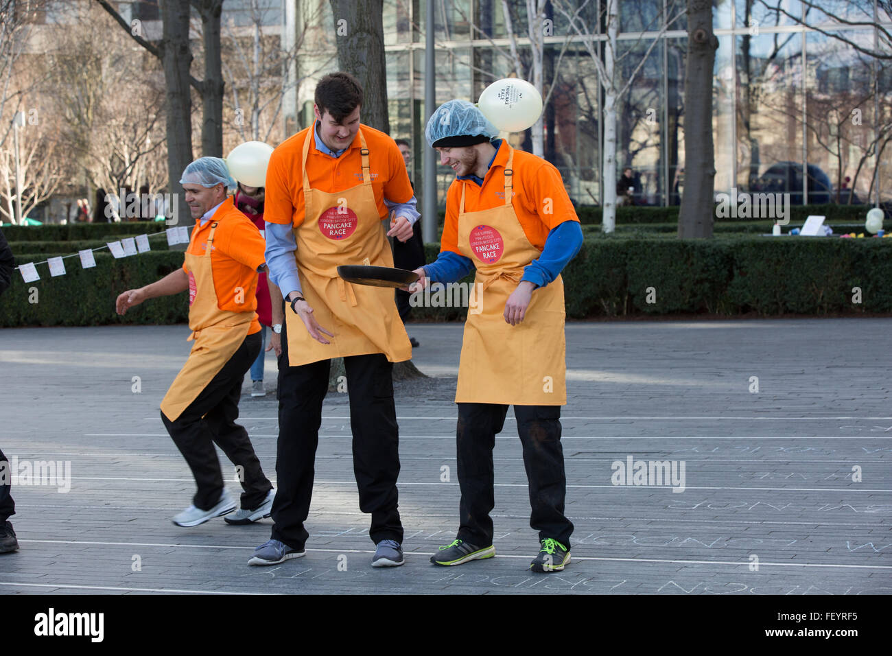 The London Bridge City Pancake Race, in its 4th Year, is a triathlon of
