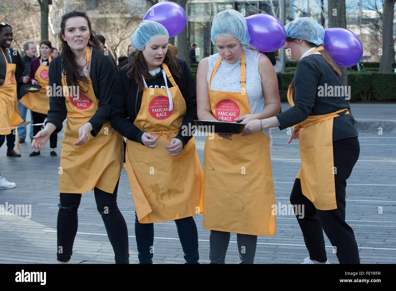 The London Bridge City Pancake Race, in its 4th Year, is a triathlon of