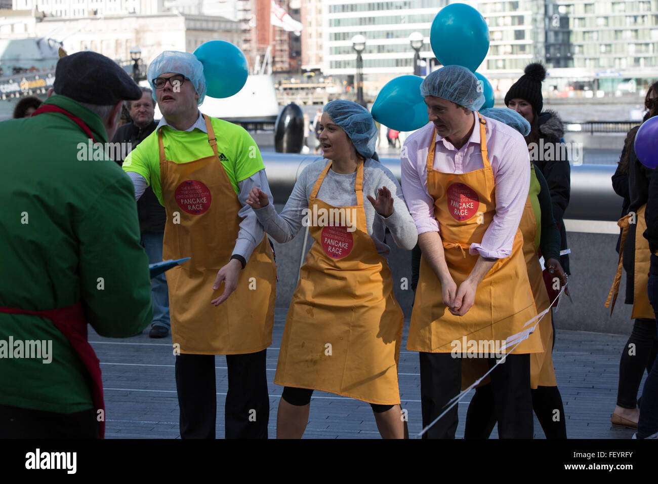 The London Bridge City Pancake Race, in its 4th Year, is a triathlon of