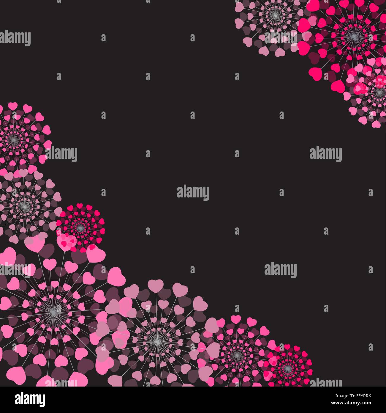 Abstract Heart Flower Background Vector Illustration Stock Vector Image ...
