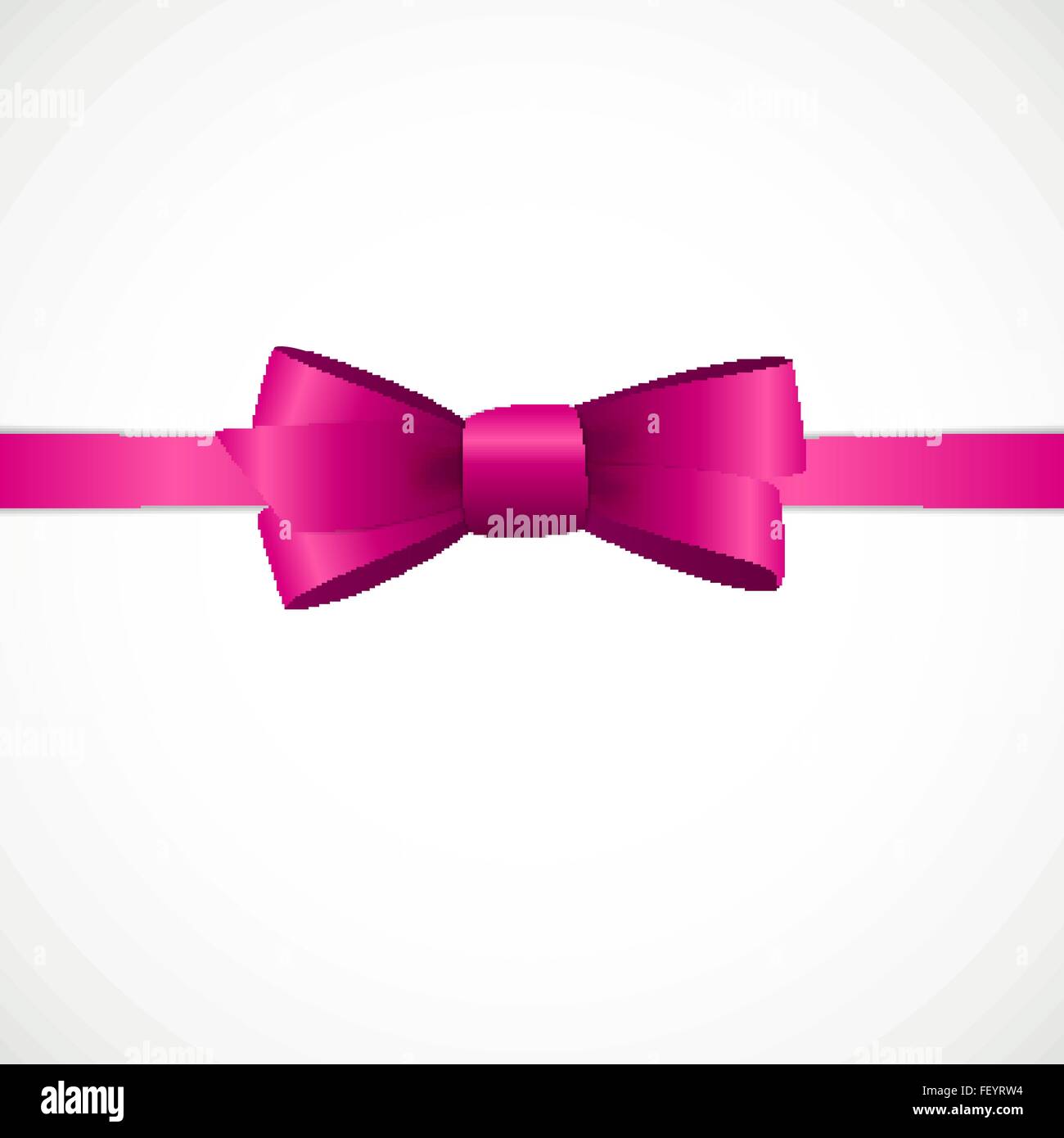 Gift Card with Pink Ribbon and Bow. Vector illustration Stock Vector ...