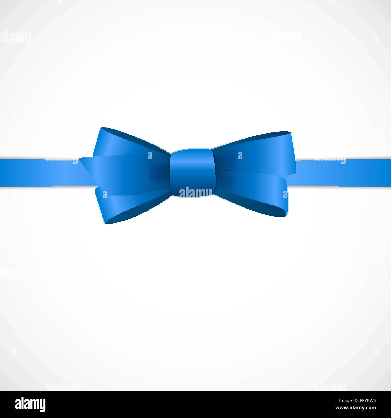 Gift Card with Blue Ribbon and Bow. Vector illustration Stock Vector ...