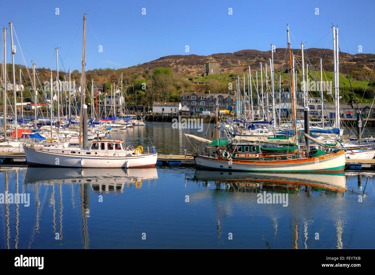 Tarbert Harbour, Loch Fyne, Argyll Stock Photo