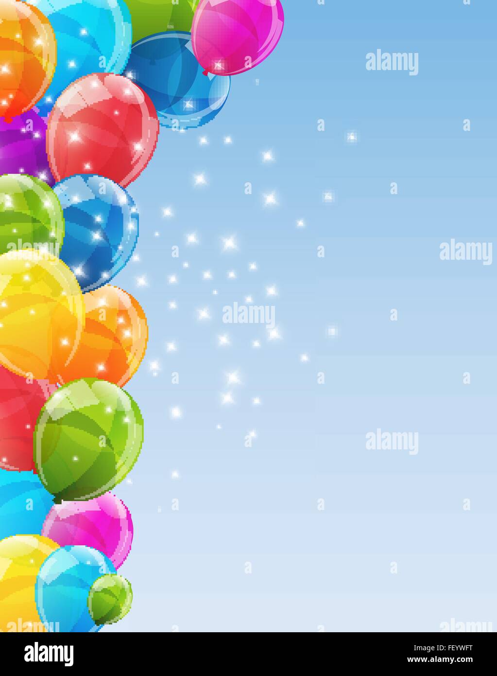Color Glossy Balloons Background Vector Illustration Stock Vector Image ...