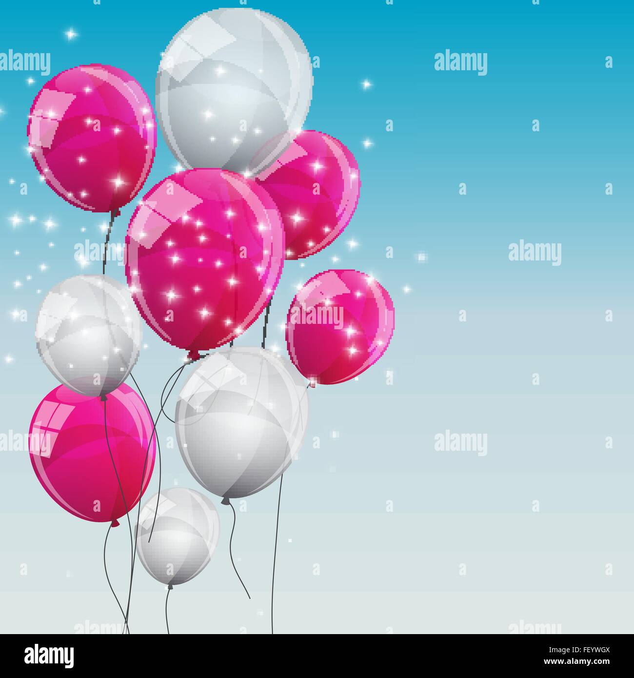 Color Glossy Balloons Background Vector Illustration Stock Vector Image ...