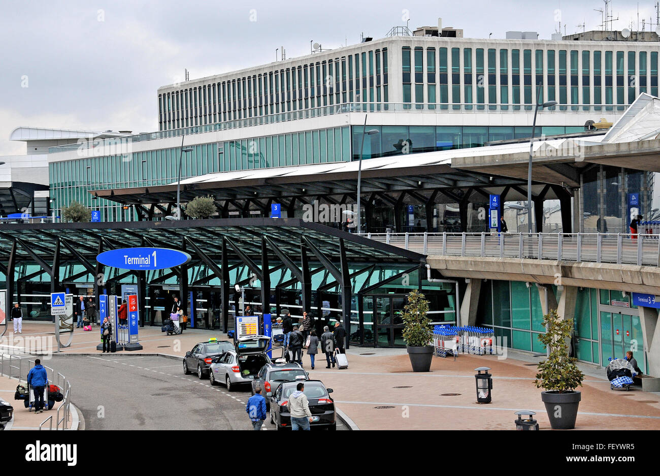 terminal 1 Satolas Saint-Exupery international airport Lyon France Stock Photo
