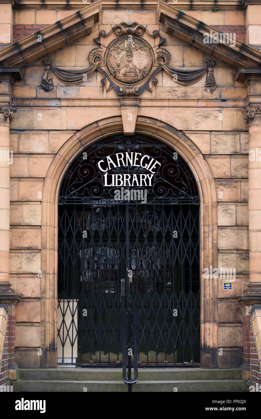 The frontage of Carnegie Library in Herne Hill, facing closure by Lambeth council. Stock Photo