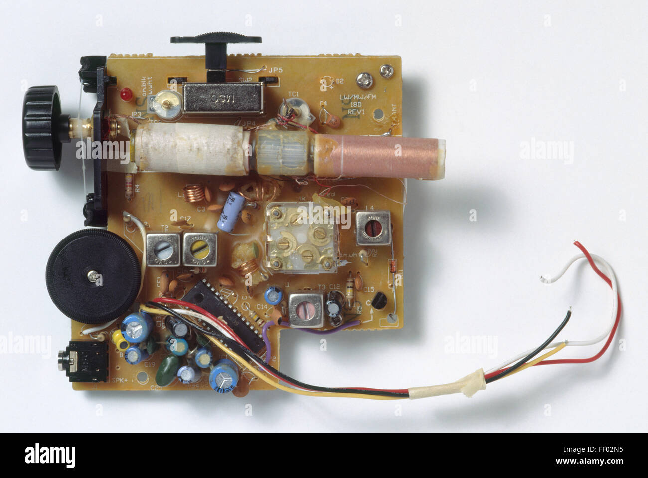 Radio circuit board and components Stock Photo Alamy