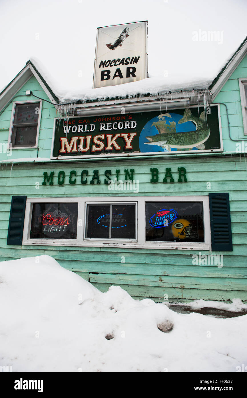 Moccasin Bar in Hayward, Wi Stock Photo Alamy