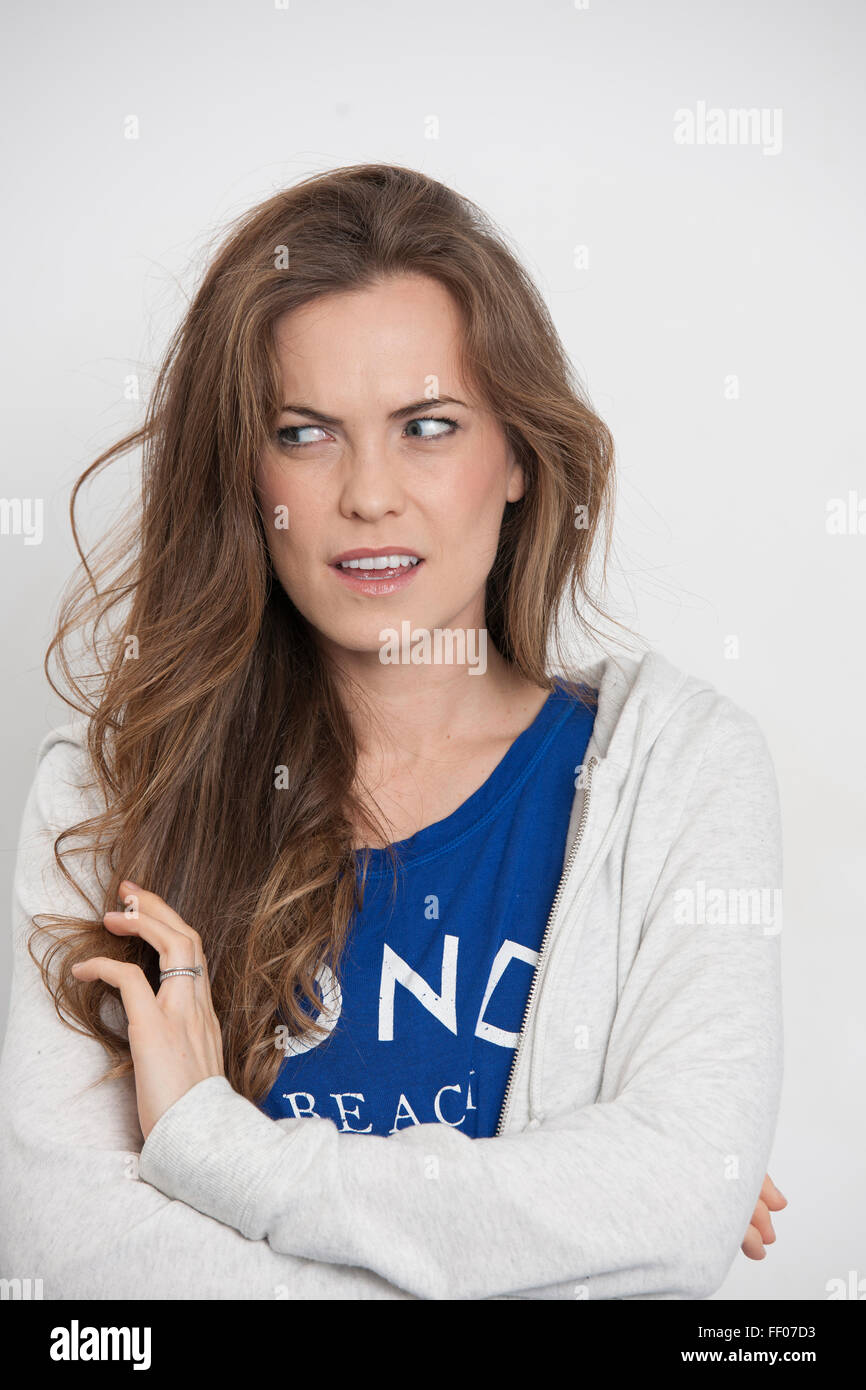 Woman With An Expression Of Exasperation Stock Photo Alamy