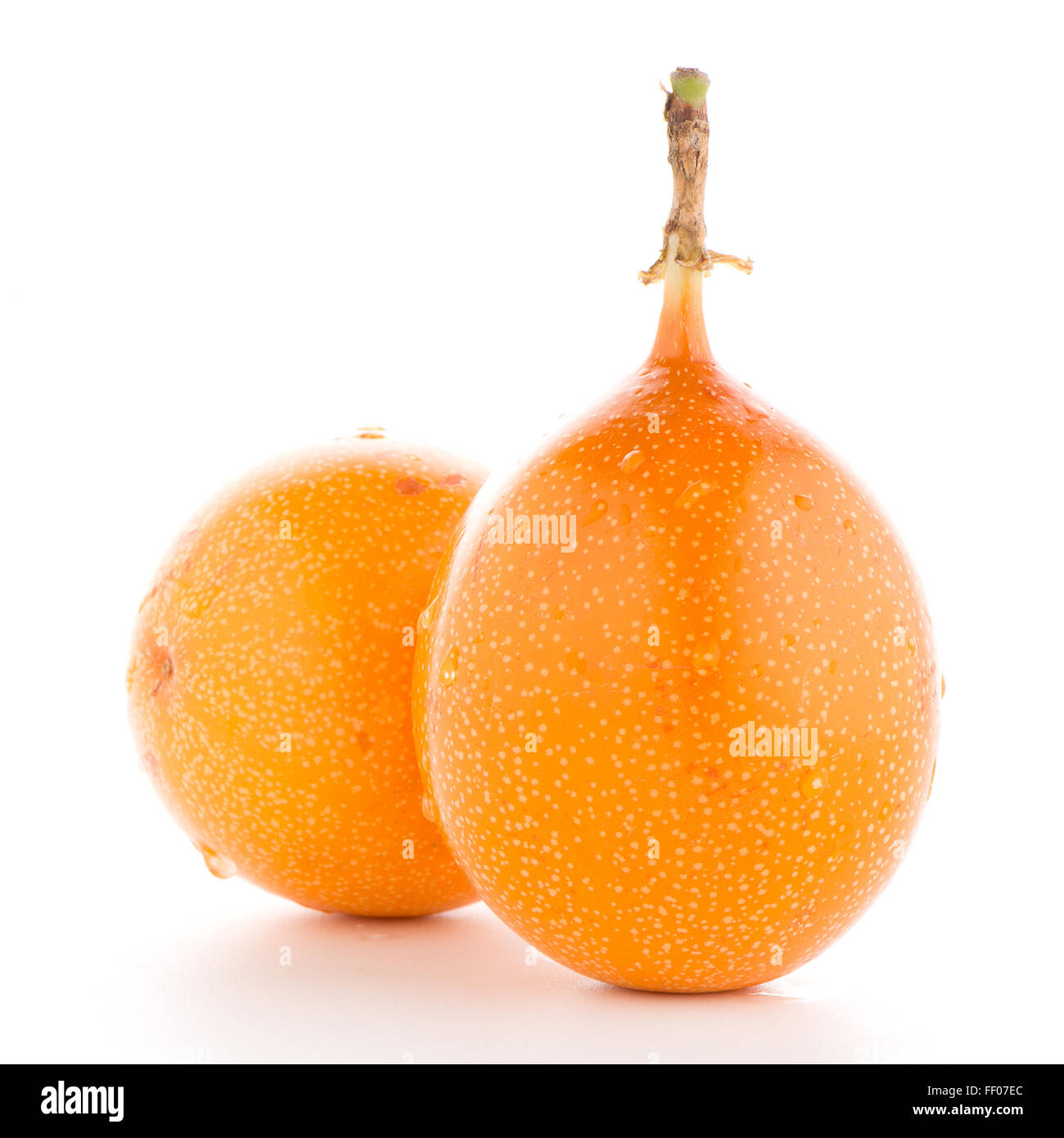 Passion fruit maracuja granadilla on white background Stock Photo - Alamy