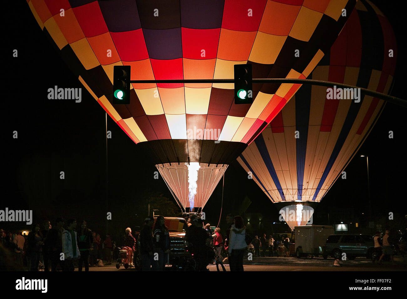 Evening balloon festival in Page Arizona Stock Photo Alamy