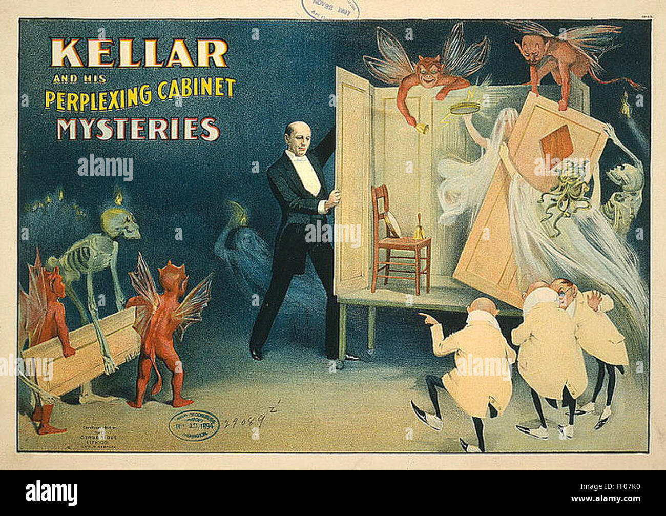 Poster for Magician Harry Kellar Stock Photo
