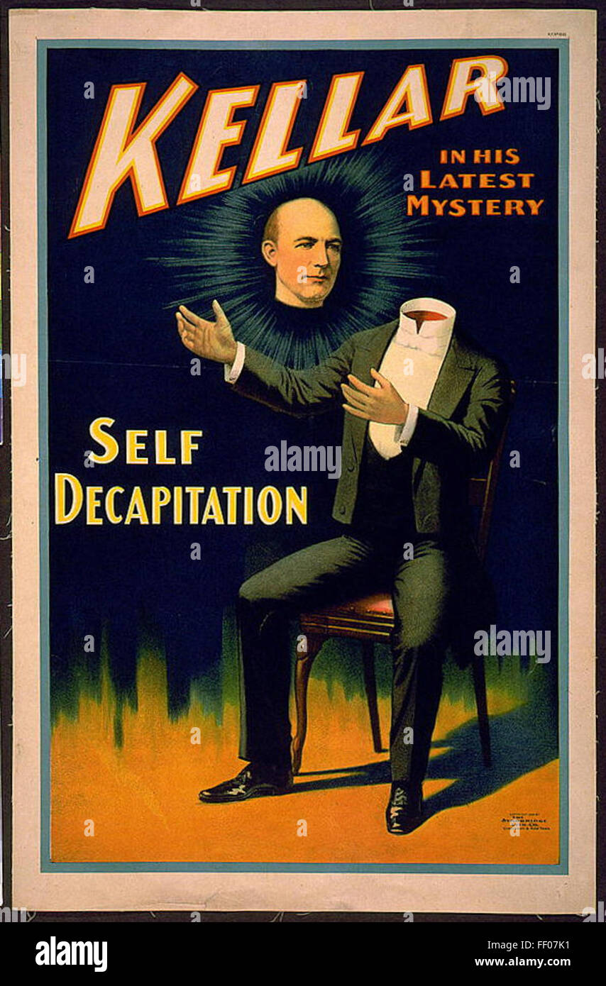 Poster for Magician Harry Kellar Poster for Magician Harry Kellar Stock Photo
