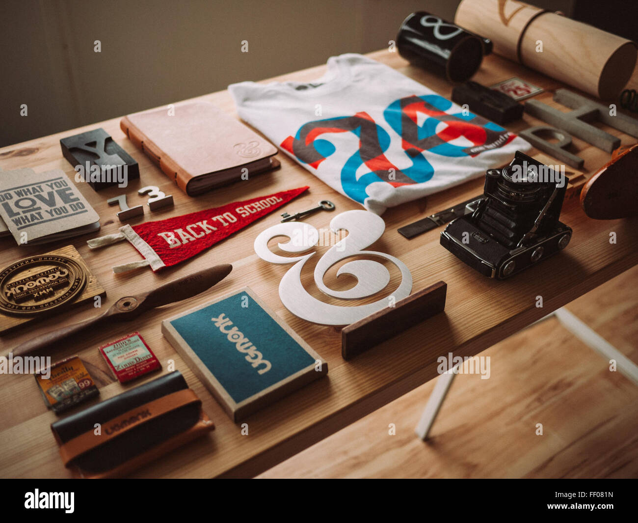 Items on Tabletop Items on Tabletop Stock Photo Alamy