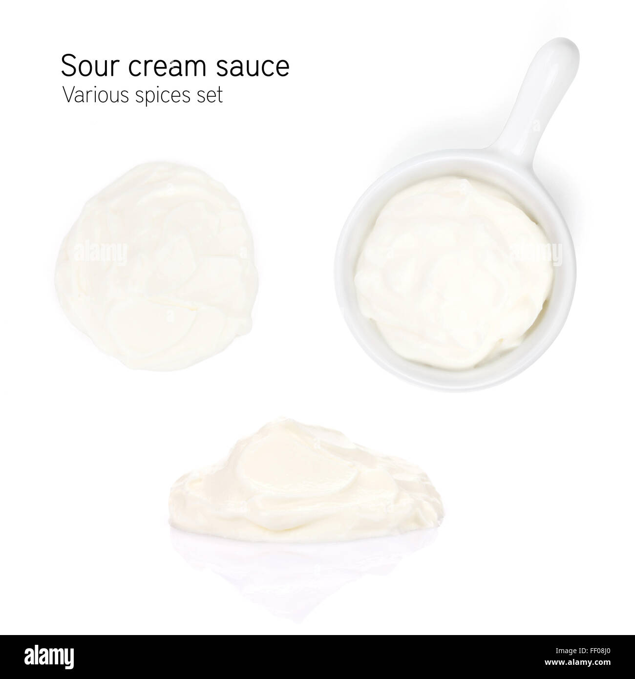 Sour cream sauce. Isolated on white background Stock Photo Alamy