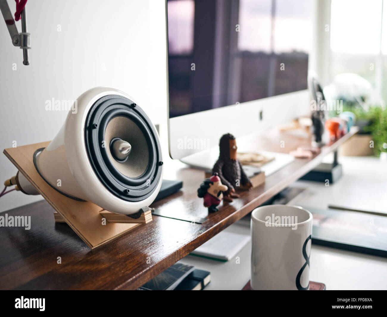 Speaker on Desk Speaker on Desk Stock Photo Alamy