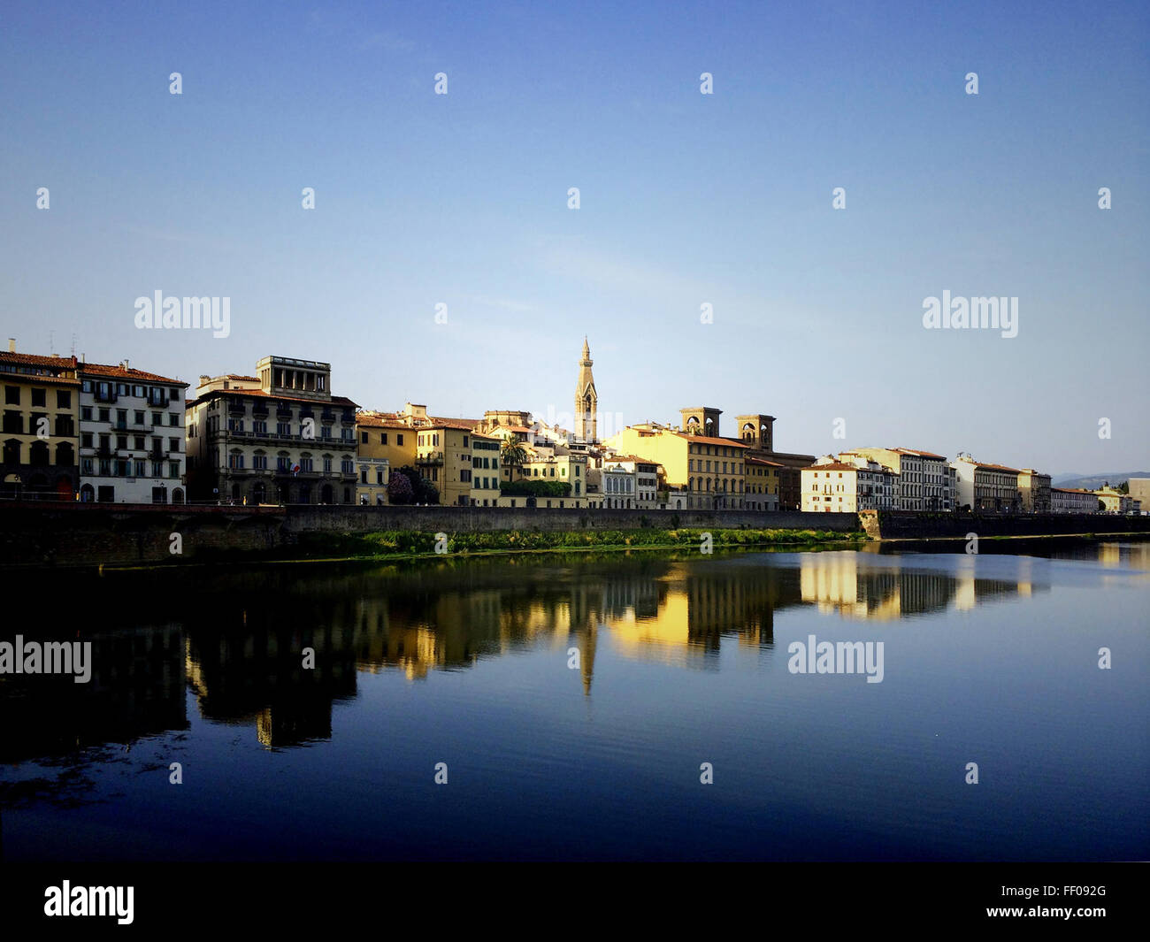 City Buildings by River City Buildings by River Stock Photo