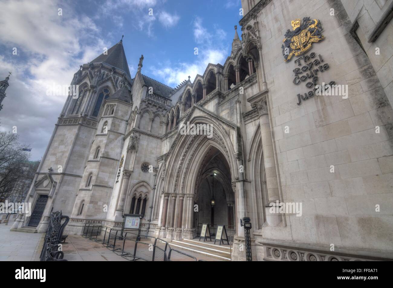Royal Courts of Justice  High Court London Stock Photo