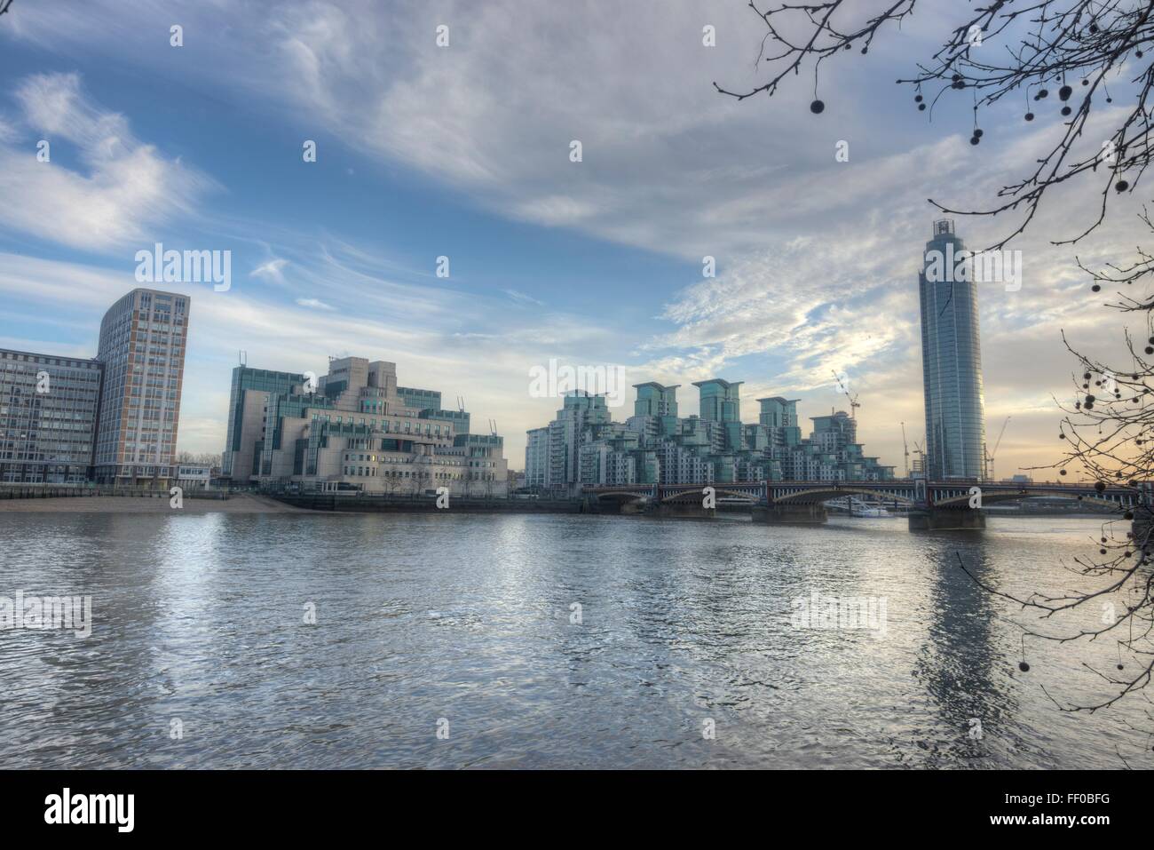 MI6 Building.  Vauxhall.   Secret Services  Terry Farrell Stock Photo