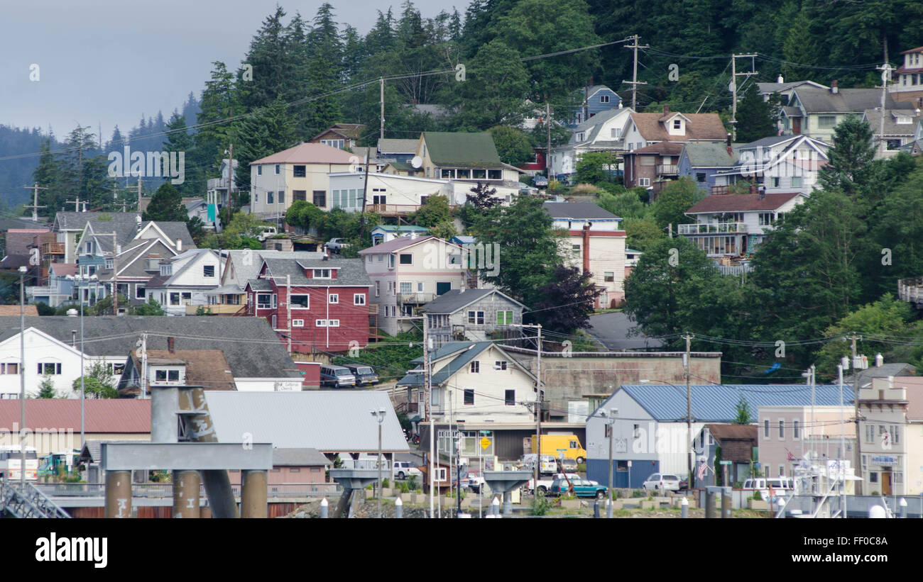 Houses In Ketchikan, Alaska Stock Photo Alamy