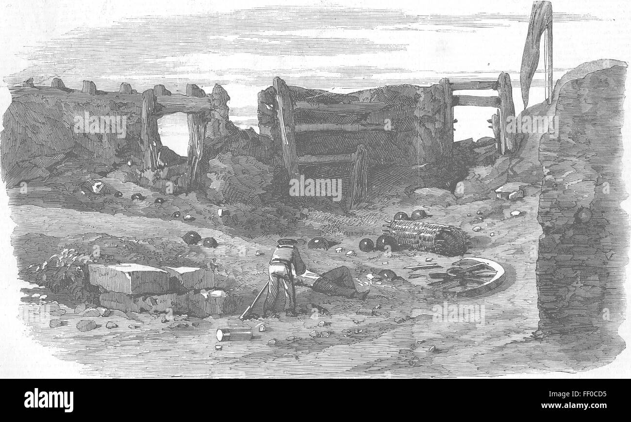 IRAN Anglo-Persian War Centre Ft off Khorramshahr 1857. Illustrated London News Stock Photo