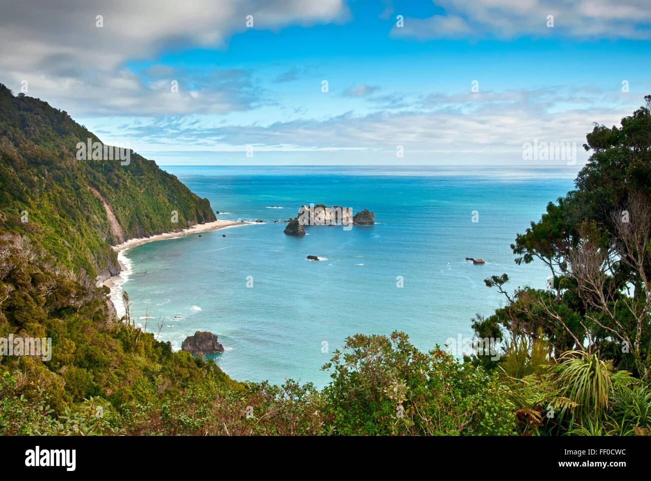 Knights Point Lookout, South island of New Zealand Stock Photo