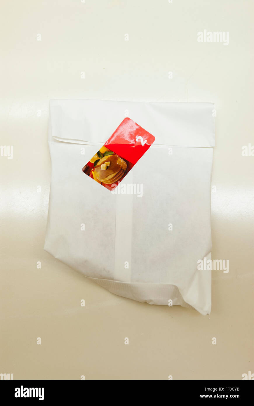 Prepackaged processed hotel breakfast food of little nutritional value