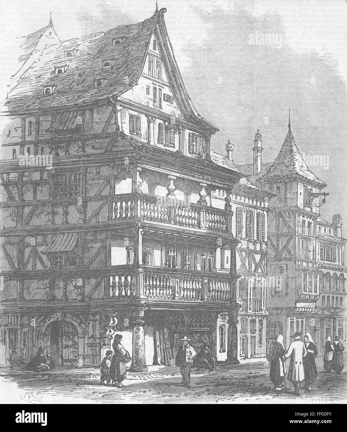 FRANCE Franco-Prussian War War St, Strasbourg 1870. Illustrated London News Stock Photo