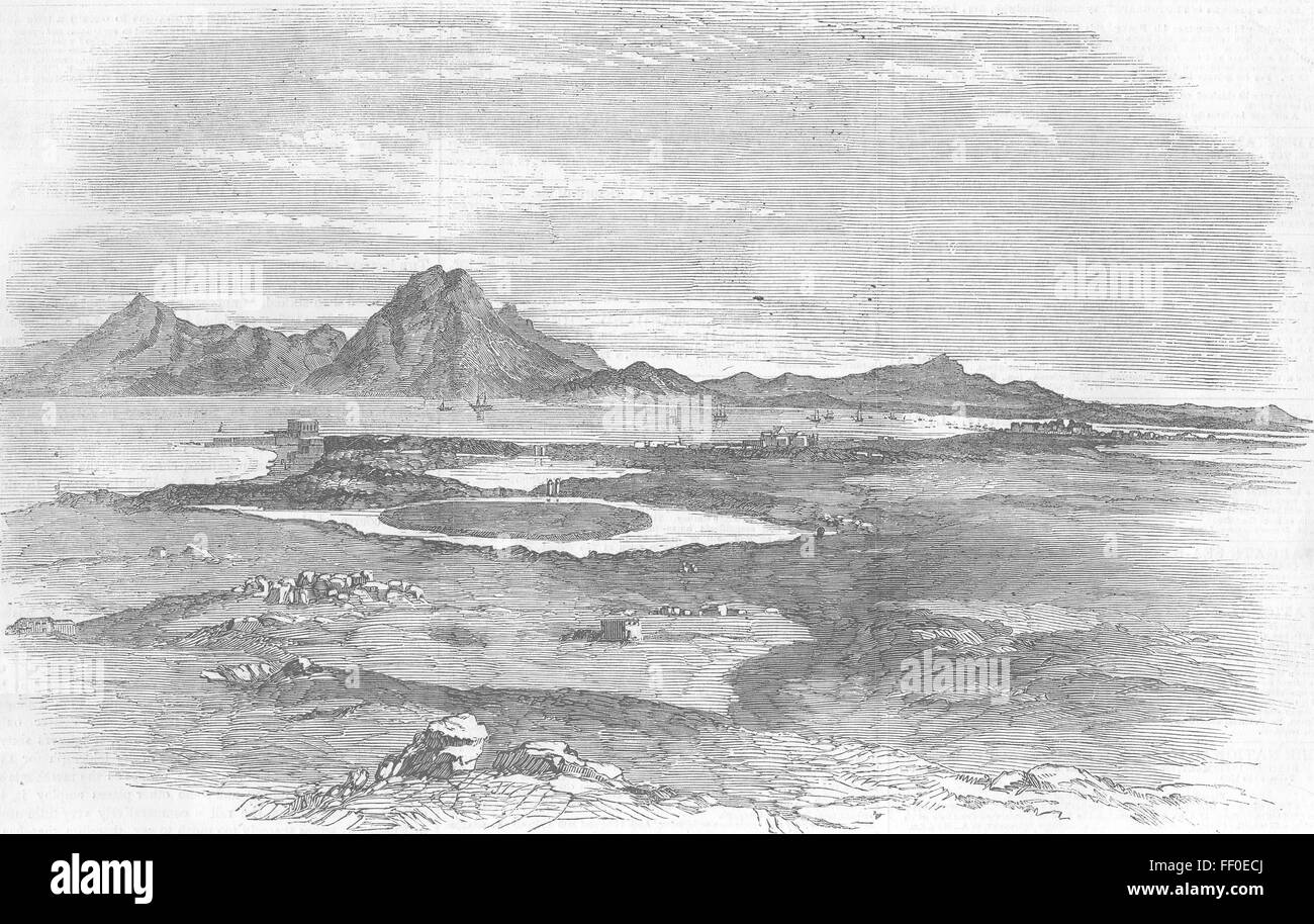 TUNISIA The Site of Carthage 1858. Illustrated London News Stock Photo