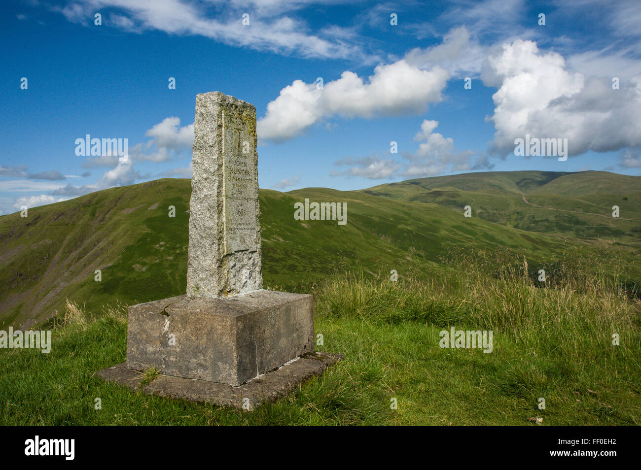 The Covenanter Memorial above the Devils Beef Tub Moffat Stock Photo