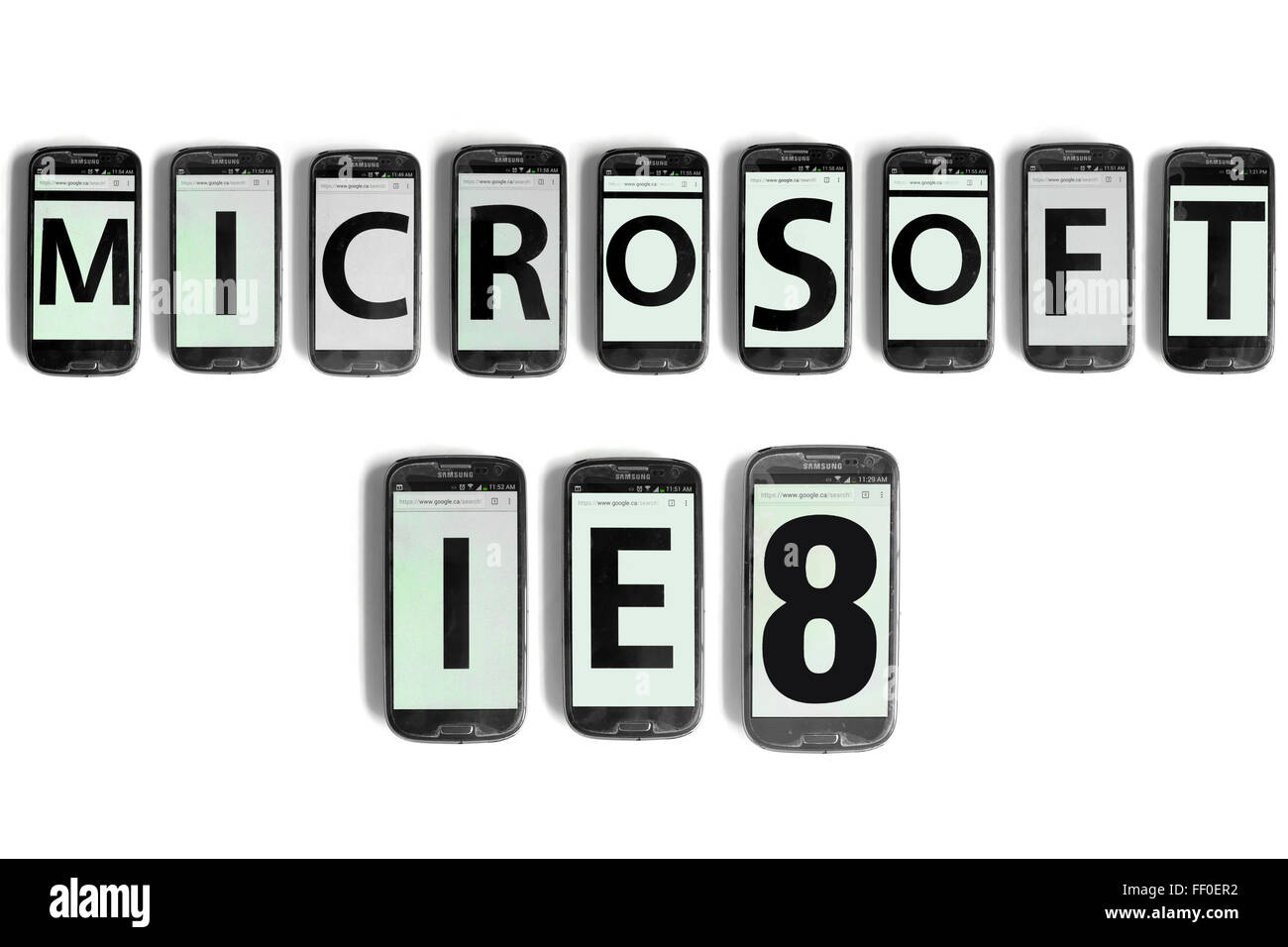 Microsoft ie8 msie8 Cut Out Stock Images & Pictures - Alamy