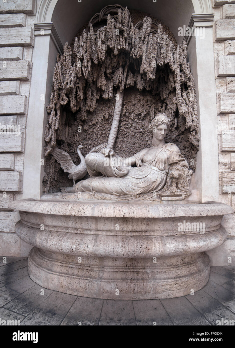 Rome, Italy: sculpture in ensemble of Quattro Fontane, Four Fountains Stock Photo