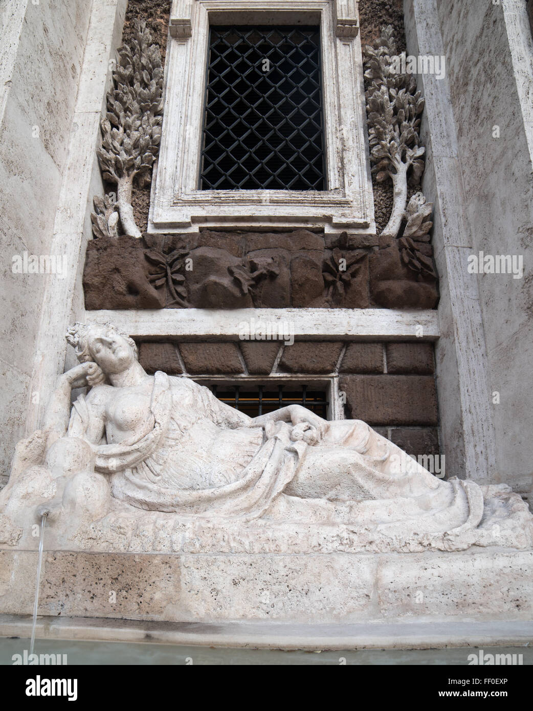 Rome, Italy: sculpture in ensemble of Quattro Fontane, Four Fountains Stock Photo