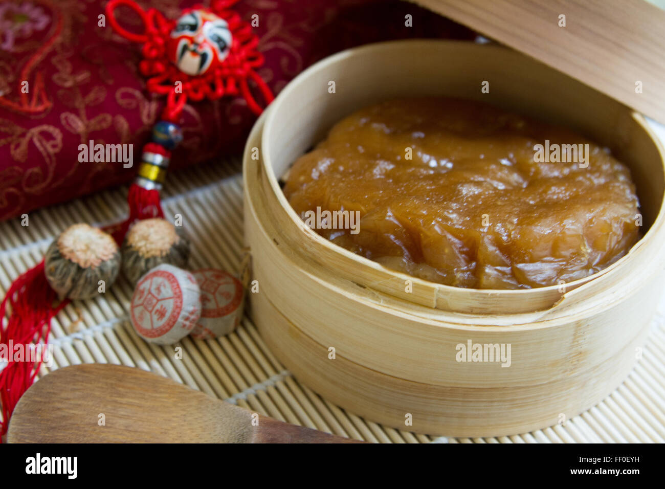 Nian Gao Chinese New Year sticky rice cake Stock Photo
