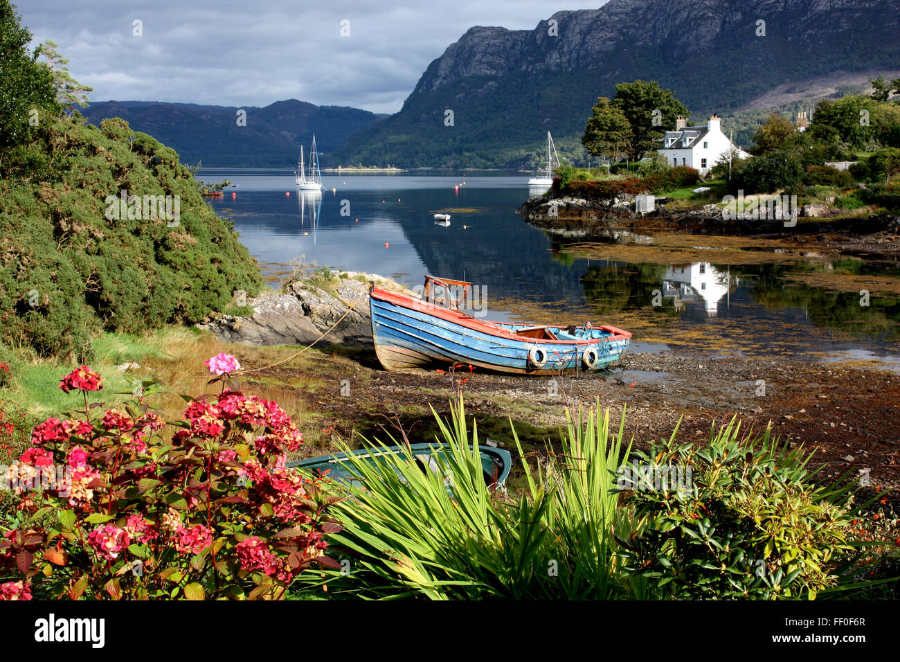 Plockon - View across Loch Carron Stock Photo